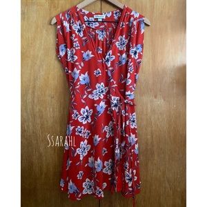 Yumi Kim Red Silk Wrap Dress